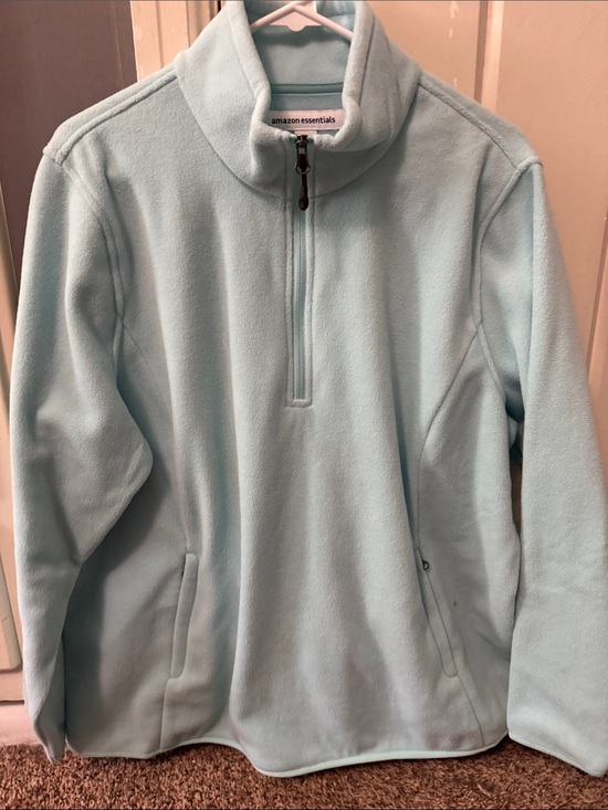 Amazon Essentials Jackets & Blazers - 2/1 Amazon Essentials Women’s Pale Aqua Zip-Up Fleece Pullover